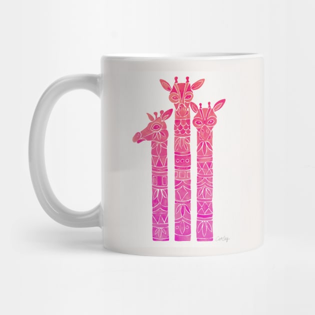 Giraffes Pink Ombre by CatCoq